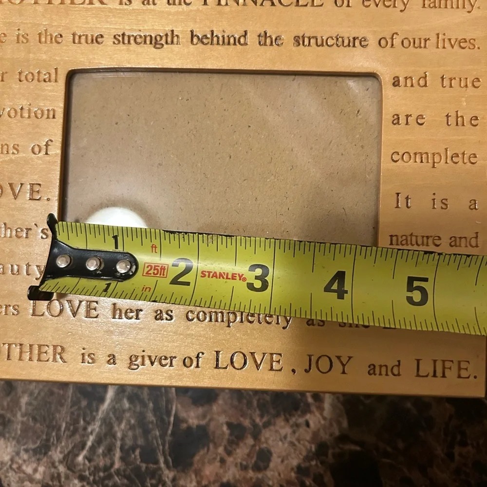Engraved wooden picture frame,  Jewelry box combo with  Mother themed text